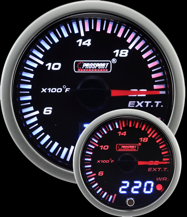 52mm JDM exhaust gas temperature EGT gauge with dual display
