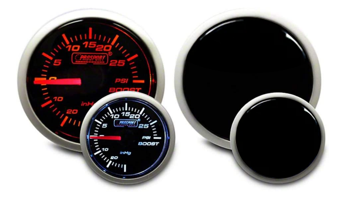 Prosport Performance Series Amber/White 52mm Electrical Boost Gauge