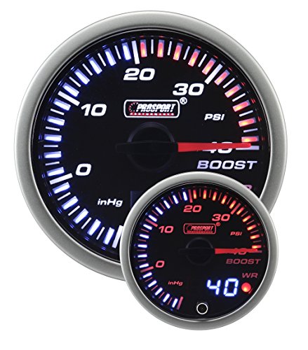 52mm JDM boost gauge with amber white dual analog and digital display