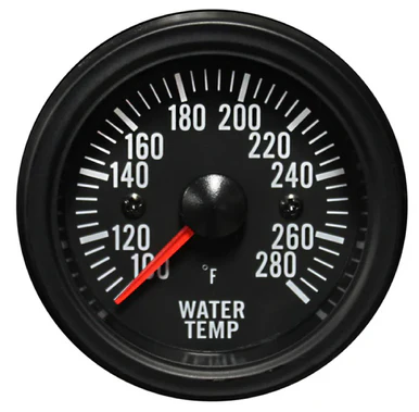 Electrical Water Temperature  Gauge Clear Lens White LED
