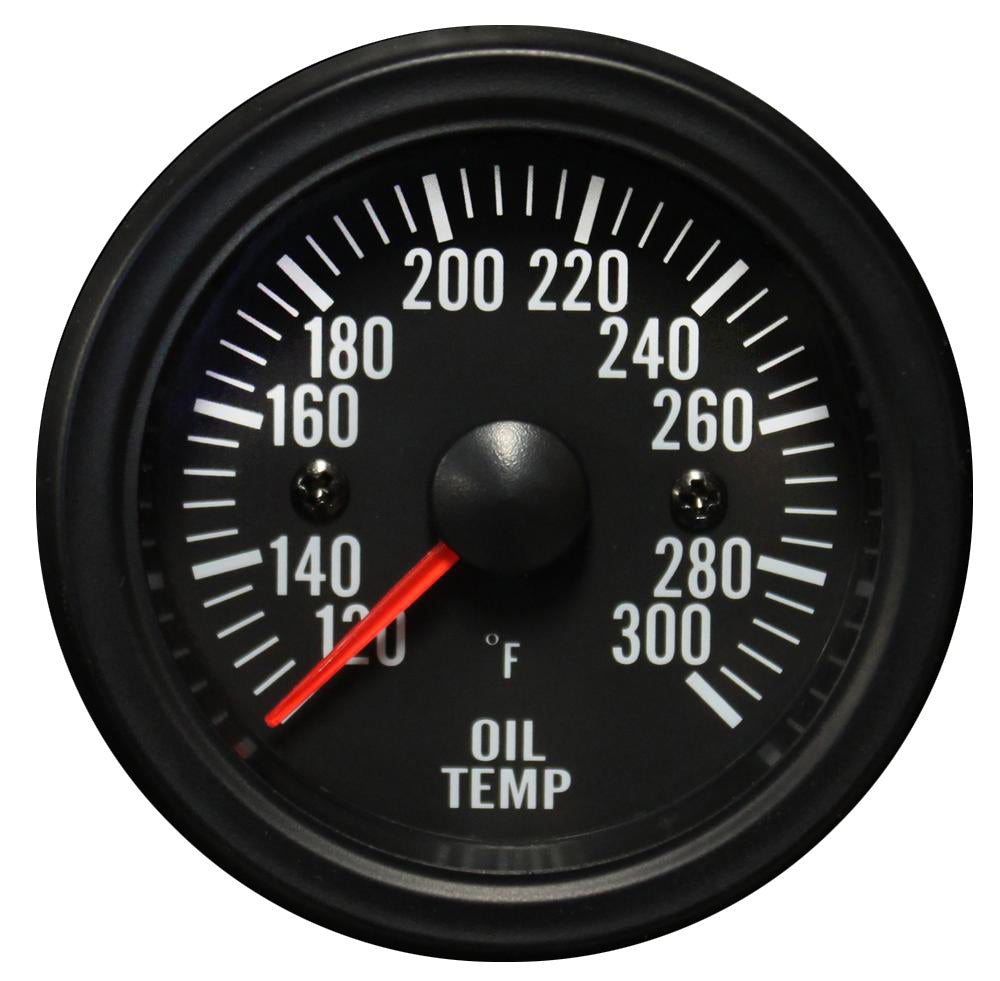 52mm white LED clear lens oil temperature gauge