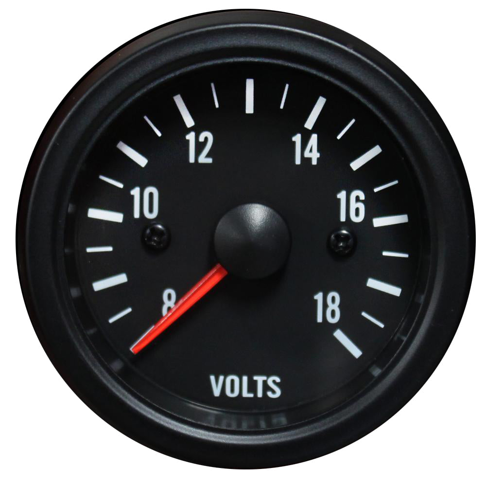 52mm white LED clear lens volt gauge
