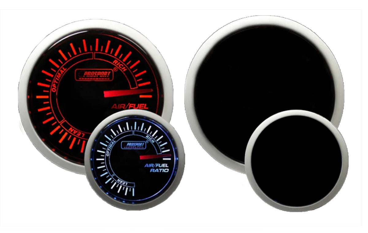 Prosport Performance Series Amber/White 52mm Air/Fuel Ratio Gauge