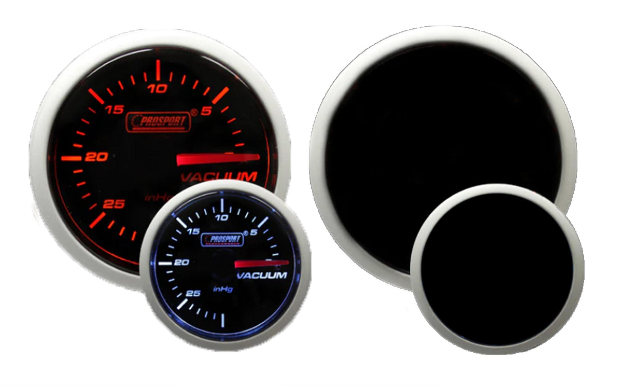 Prosport Performance Series Amber/White 52mm Vacuum Gauge