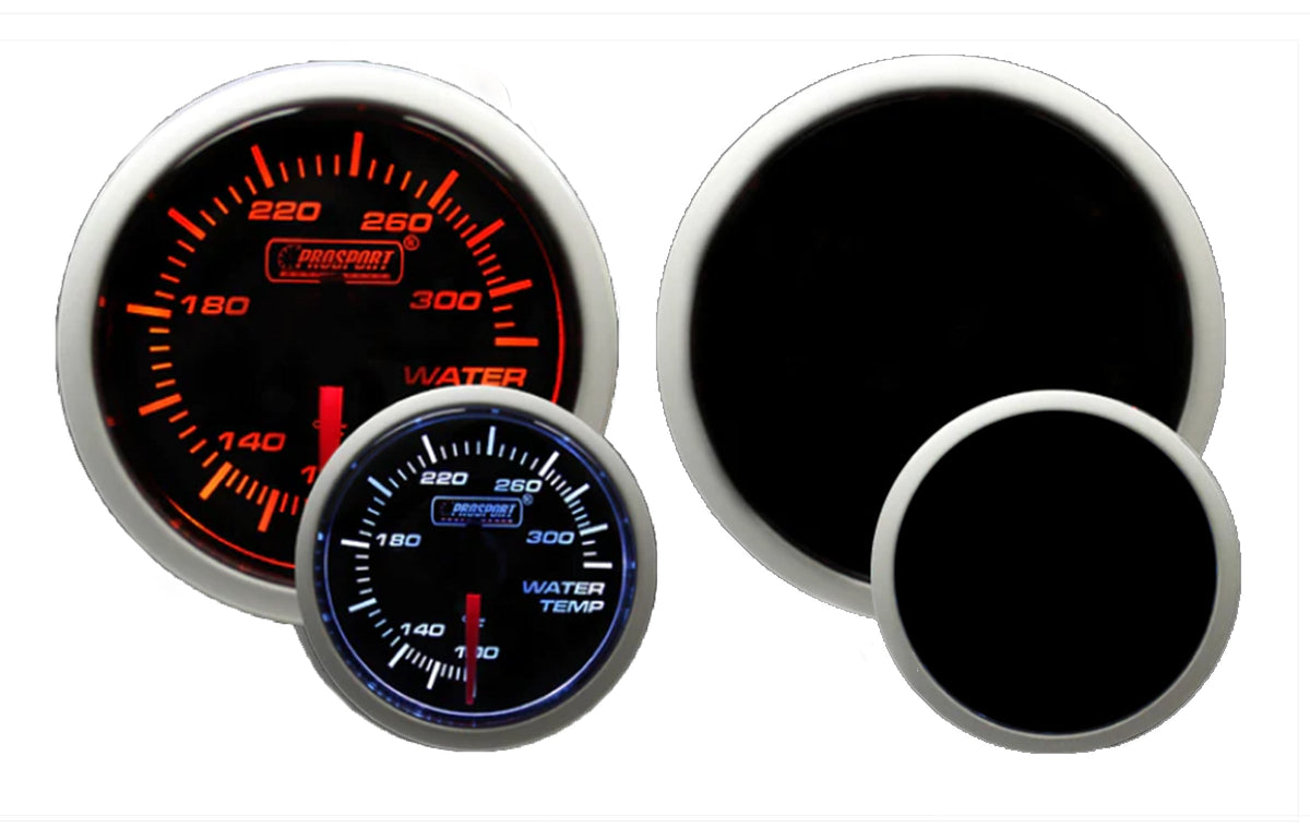 Prosport Performance Series Amber/White 52mm Electric Water Temperature Gauge